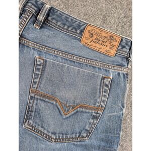 Diesel Zatiny‎ Bootcut Jeans Mens 36/30 Med Wash Distressed Button Fly Denim